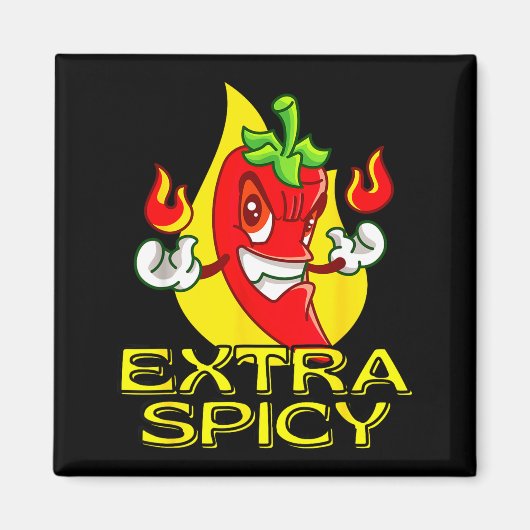 Chili Hitzewelle - extra scharf Magnet (Vorne)