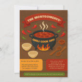 Chili in der Familie Koch von Potluck Fall Party Einladung (Vorderseite)