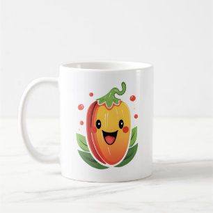 Chili Kawaii scharfe Paprika Chilli scharfes Essen Kaffeetasse