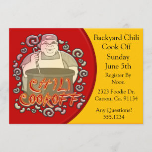 Chili-Koch aus der Stirn Einladung