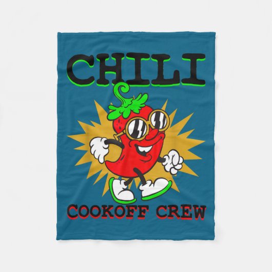 Chili-Koch-Crew Chili-Pfeffer-Kochen Fleecedecke (Vorderseite)
