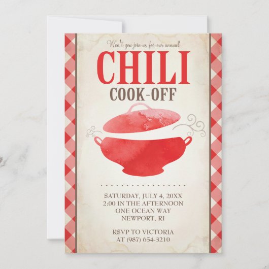 Chili-Koch weg von Einladungen ~ GRILLEN laden ein (Vorderseite)