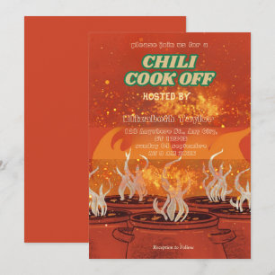 Chili-Koch-Wettbewerb Party-Einladung Einladung