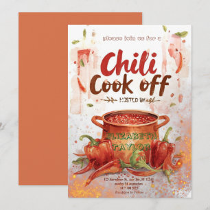 Chili-Koch-Wettbewerb Party-Einladung Einladung