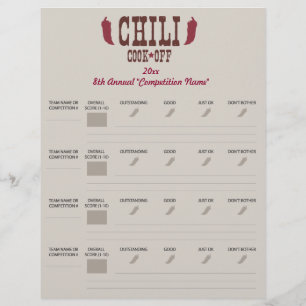 Chili Kook aus Stimmzettel