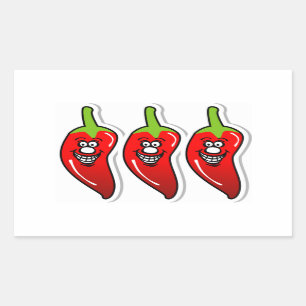 Chili-Lächeln *Sticker Rechteckiger Aufkleber