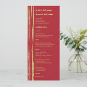 Chili Lemon Wedding Menu Menükarte (Stehend Vorderseite)