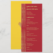 Chili Lemon Wedding Menu Menükarte (Vorne/Hinten)