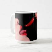 Chili-Lippen Kaffeetasse (Vorderseite Links)