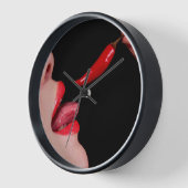 Chili-Lippen Uhr (Winkel)