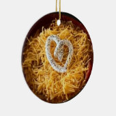 Chili mit sauer Creme Herz Keramik Ornament (Rechts)