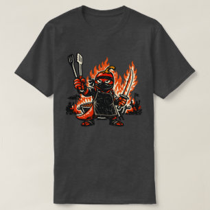 Chili Ninja BBQ Meister — Vintage Sommerfeuer  T-Shirt