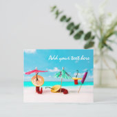 Chili Paprika Am Meer Postkarte (Stehend Vorderseite)