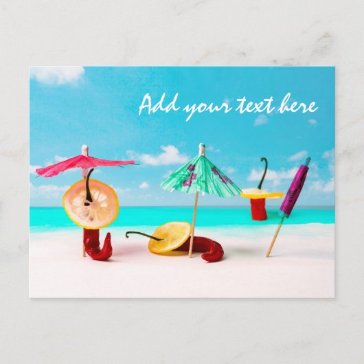 Chili Paprika Am Meer Postkarte (Vorderseite)
