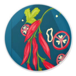 Chili Paprika Keramikknauf