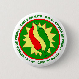 Chili-Paprikaschoten-Abzeichen Cinco Des Mayo Button