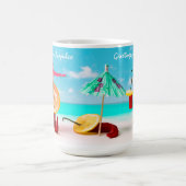 Chili Paprikaschoten am Meer lustig Kaffeetasse (Mittel)