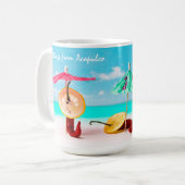 Chili Paprikaschoten am Meer lustig Kaffeetasse (Vorderseite Links)