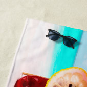 Chili Paprikaschoten am Meer lustig Strandtuch (Beispiel)