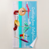 Chili Paprikaschoten am Meer lustig Strandtuch (Vorderseite)