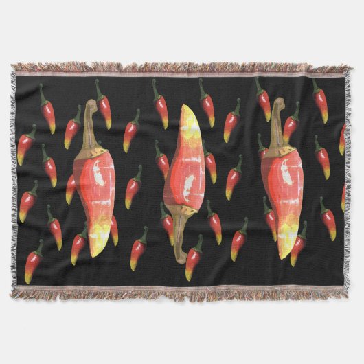 Chili Paprikaschoten Art Decke (Vorderseite)