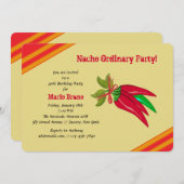 Chili Paprikaschoten Bouquet Einladung (Vorne/Hinten)