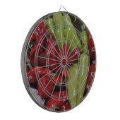 Chili-Paprikaschoten Dartscheibe (Vorderseite Links)