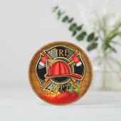 Chili-Paprikaschoten der Feuerwehr Einladung (Stehend Vorderseite)