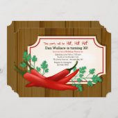Chili Paprikaschoten Einladung (Vorne/Hinten)