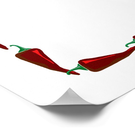 Chili-Paprikaschoten enden an der Endbild-Grafik Poster (Ecke)