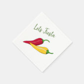 Chili Paprikaschoten Fiesta Themed Paper Napkins Serviette (Ecke)