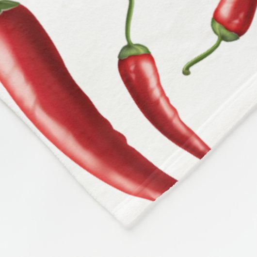 Chili Paprikaschoten Fleecedecke (Ecke)
