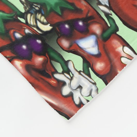 Chili-Paprikaschoten Fleecedecke (Ecke)