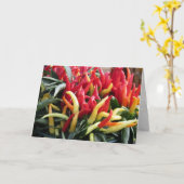 Chili Paprikaschoten Geburtstagskarte Karte (Gelbe Blume)