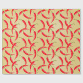 Chili-Paprikaschoten Geschenkpapier (Flach)