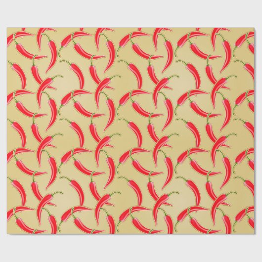 Chili-Paprikaschoten Geschenkpapier (Flach)