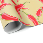 Chili-Paprikaschoten Geschenkpapier (Rolleneckpunkt)