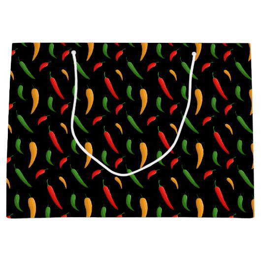 Chili Paprikaschoten Geschenktasche Große Geschenktüte (Vorderseite)
