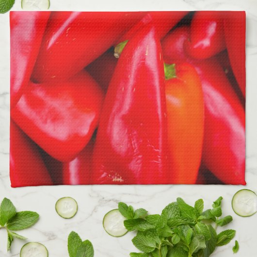 CHILI-PAPRIKASCHOTEN GESCHIRRTUCH (Gefaltet)