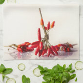 Chili-Paprikaschoten Geschirrtuch (Gefaltet)