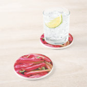 Chili-Paprikaschoten Getränkeuntersetzer (Seite)