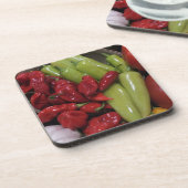 Chili-Paprikaschoten Getränkeuntersetzer (Linke Seite)