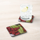 Chili-Paprikaschoten Getränkeuntersetzer (Rechte Seite)