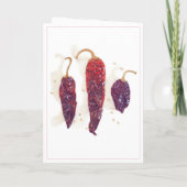 CHILI-PAPRIKASCHOTEN Grußkarte Karte (Rückseite)