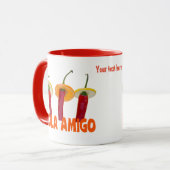 Chili Paprikaschoten Hola Amigo Funny individuell  Tasse (Vorderseite Links)