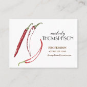 Chili Paprikaschoten Hot Food Garden Pflanze Visitenkarte (Vorderseite)