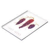 CHILI-PAPRIKASCHOTEN "HOT IDEAS" SpiralNotebook Notizblock (Linke Seite)