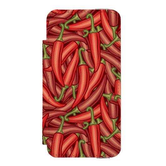Chili-Paprikaschoten Incipio iPhone Geldbeutel-Hülle (Folio Vorderseite)