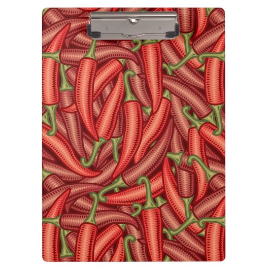 Chili-Paprikaschoten Klemmbrett (Vorderseite)