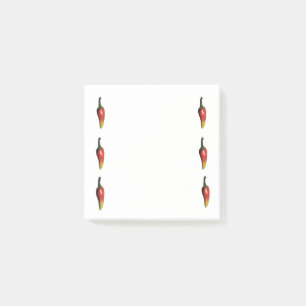 Chili-Paprikaschoten-Kunst-Post-Itanmerkungen Post-it Klebezettel
